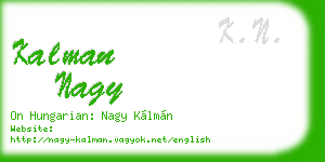 kalman nagy business card