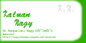 kalman nagy business card